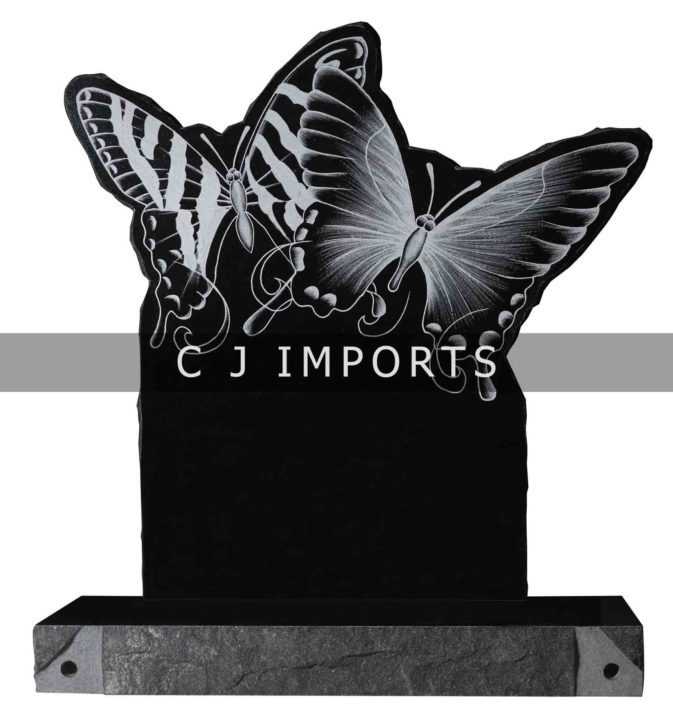Butterfly Headstone Memorial Etching